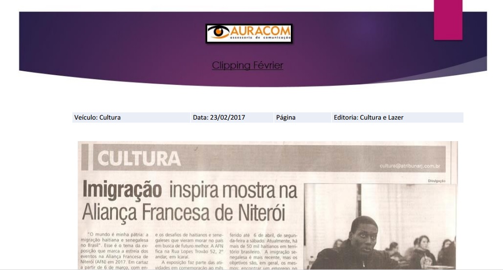 Na mídia em Fevereiro